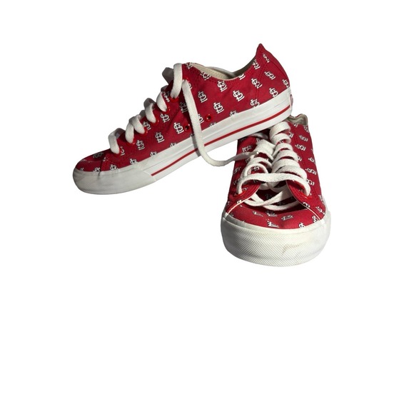 Row One St Louis Cardinals Red White Low Top Canvas Sneaker M7/W8.5 - Picture 2 of 9